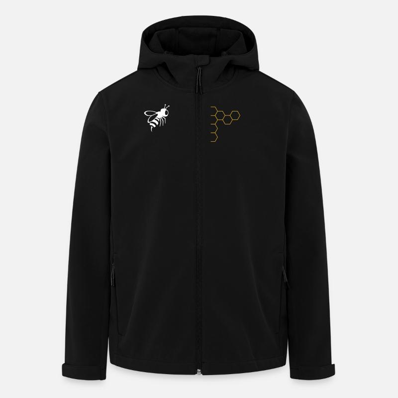 Waben - Recycelte Männer Softshell-Jacke von Stanley/Stella - Schwarz