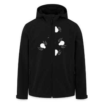 Spider white - Men’s Recycled Softshell Jacket by Stanley/Stella - black - Front - AI Model Male 185 light (185cm)