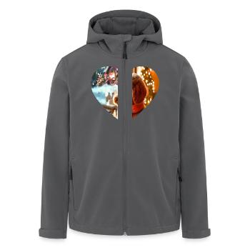 Cœur de chiot à la fenêtre - Veste softshell homme en polyester recyclé Stanley/Stella - noir - Devant - AI Model Male 185 light (185cm)