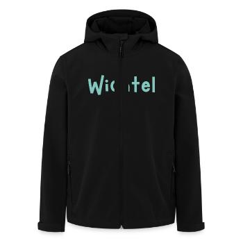 Wichtel blau - Recycelte Männer Softshell-Jacke von Stanley/Stella - Schwarz - Vorne - AI Model Male 185 light (185cm)