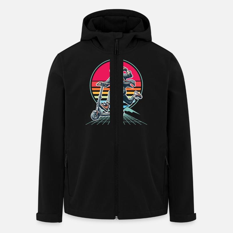 E-Scooter E-Roller Scooter - Men’s Recycled Softshell Jacket by Stanley/Stella - black