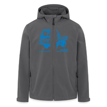 Multicar M25 Neu - Recycelte Männer Softshell-Jacke von Stanley/Stella - Schwarz - Vorne - AI Model Male 185 light (185cm)
