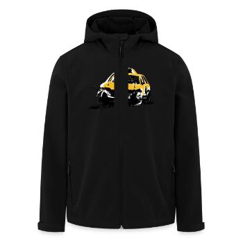 StockCar - Men’s Recycled Softshell Jacket by Stanley/Stella - black - Front - AI Model Male 185 light (185cm)