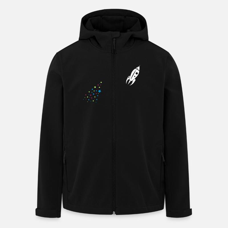 Eine Rakete beim Abflug - Recycelte Männer Softshell-Jacke von Stanley/Stella - Schwarz