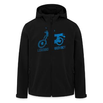 Simson S51 Enduro Legenden - Recycelte Männer Softshell-Jacke von Stanley/Stella - Schwarz - Vorne - AI Model Male 185 light (185cm)