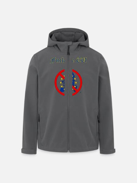 Fuck the EU - Recycelte Männer Softshell-Jacke von Stanley/Stella - Schwarz