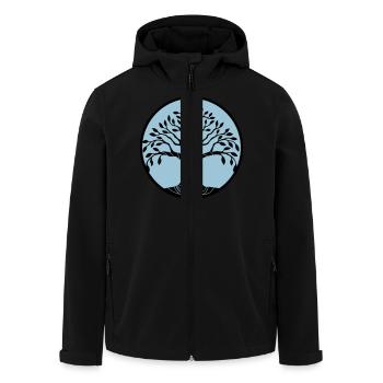 Arbre de vie - Veste softshell homme en polyester recyclé Stanley/Stella - noir - Devant - AI Model Male 185 light (185cm)