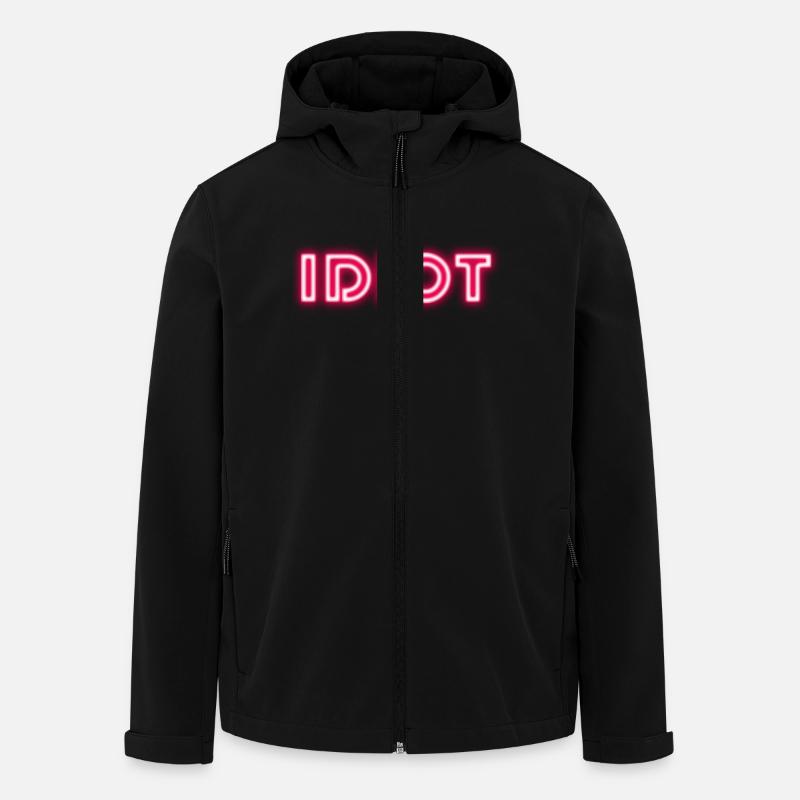 Idiot Geschenkidee - Recycelte Männer Softshell-Jacke von Stanley/Stella - Schwarz