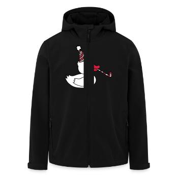 Canard Fête Serviette Chapeau Anniversaire Célébrer le Nouvel An - Veste softshell homme en polyester recyclé Stanley/Stella - noir - Devant - AI Model Male 185 light (185cm)