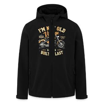 Jahrgang 1996 geboren Motorrad Geburtstag Geschenk - Recycelte Männer Softshell-Jacke von Stanley/Stella - Schwarz - Vorne - AI Model Male 185 light (185cm)