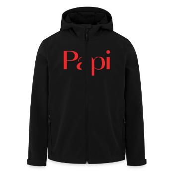PAPI. PAPY. FÊTE DES PÈRES. BONNE FÊTE PAPI - Veste softshell homme en polyester recyclé Stanley/Stella - noir - Devant - AI Model Male 185 light (185cm)