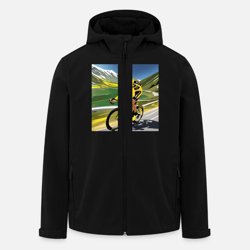 Retro Cyclist - Men’s Recycled Softshell Jacket by Stanley/Stella - black