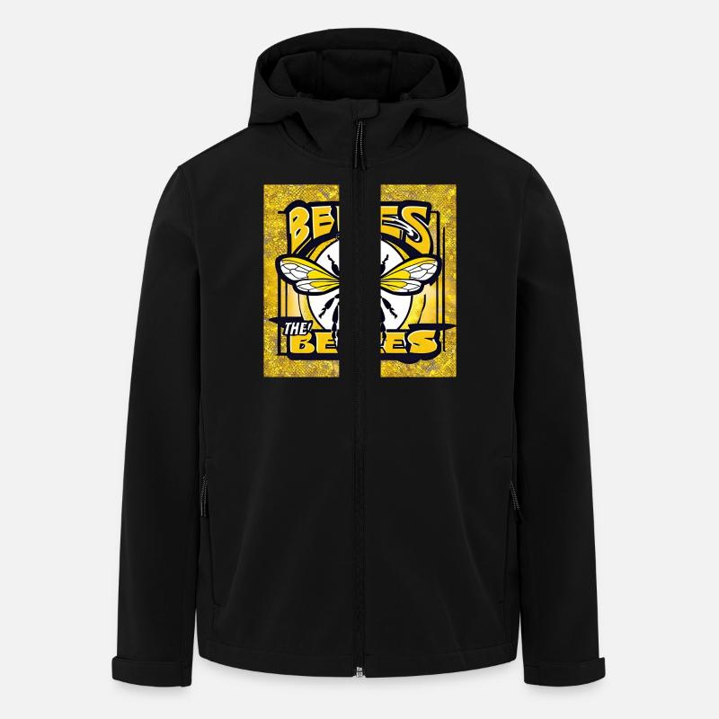 Save the Bees - Men’s Recycled Softshell Jacket by Stanley/Stella - black