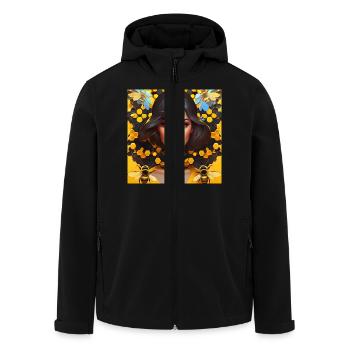 Queen Bee - Men’s Recycled Softshell Jacket by Stanley/Stella - black - Front - AI Model Male 185 light (185cm)