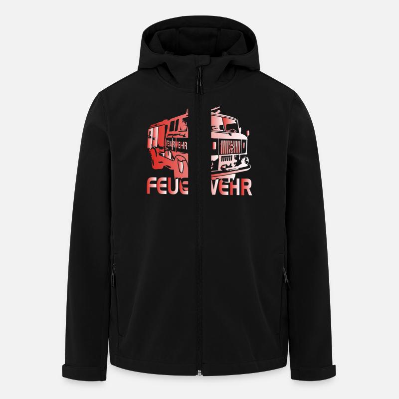 W50 Feuerwehr Spritze IFA - Recycelte Männer Softshell-Jacke von Stanley/Stella - Schwarz