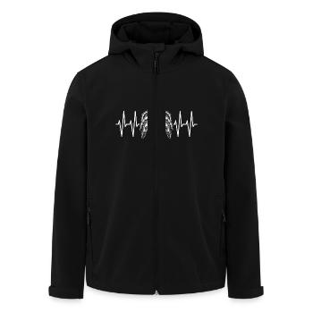 Tarantula Tarantula with Heart Line - Men’s Recycled Softshell Jacket by Stanley/Stella - black - Front - AI Model Male 185 light (185cm)