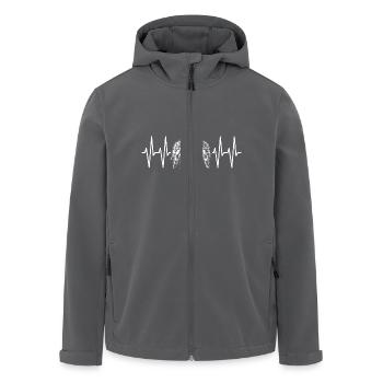 Tarantula Tarantula with Heart Line - Men’s Recycled Softshell Jacket by Stanley/Stella - black - Front - AI Model Male 185 light (185cm)