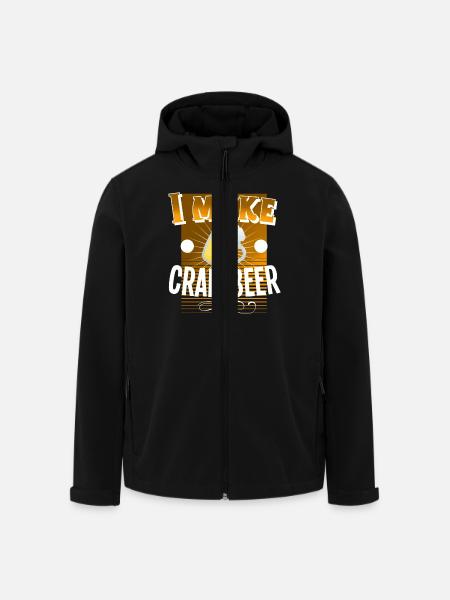Bière artisanale - Veste softshell homme en polyester recyclé Stanley/Stella - noir