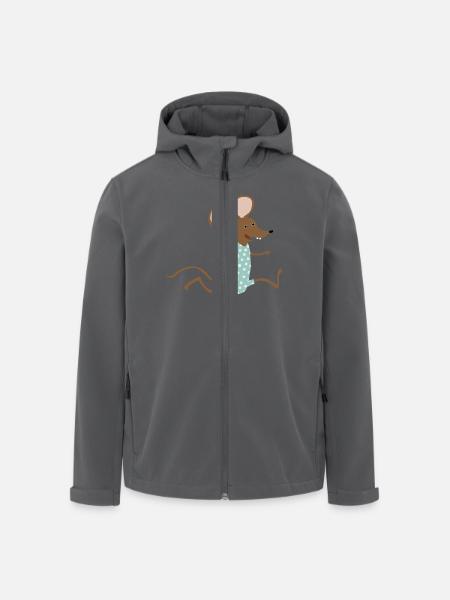 Maus geht baden - Recycelte Männer Softshell-Jacke von Stanley/Stella - Schwarz