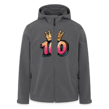 Couronne à 100 chiffres - Veste softshell homme en polyester recyclé Stanley/Stella - noir - Devant - AI Model Male 185 light (185cm)