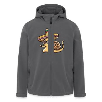 Schnecke Lustig Sombrero - Recycelte Männer Softshell-Jacke von Stanley/Stella - Schwarz - Vorne - AI Model Male 185 light (185cm)