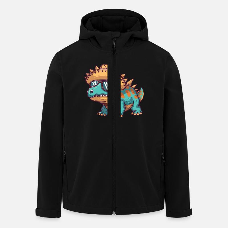 Dinosaurier stegosaurus Sombrero - Recycelte Männer Softshell-Jacke von Stanley/Stella - Schwarz