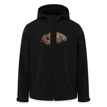 Kreuzotter am431 - Recycelte Männer Softshell-Jacke von Stanley/Stella - Schwarz - Vorne - AI Model Male 185 light (185cm)