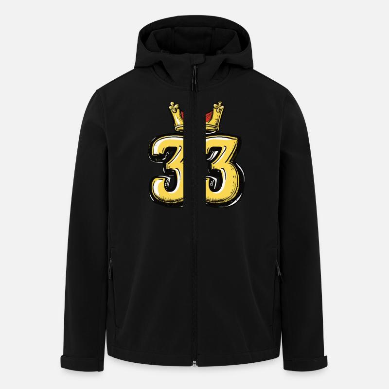 33 Number Krone - Men’s Recycled Softshell Jacket by Stanley/Stella - black
