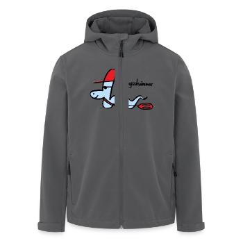 Rettungsschwimmer Fred - Recycelte Männer Softshell-Jacke von Stanley/Stella - Schwarz - Vorne - AI Model Male 185 light (185cm)