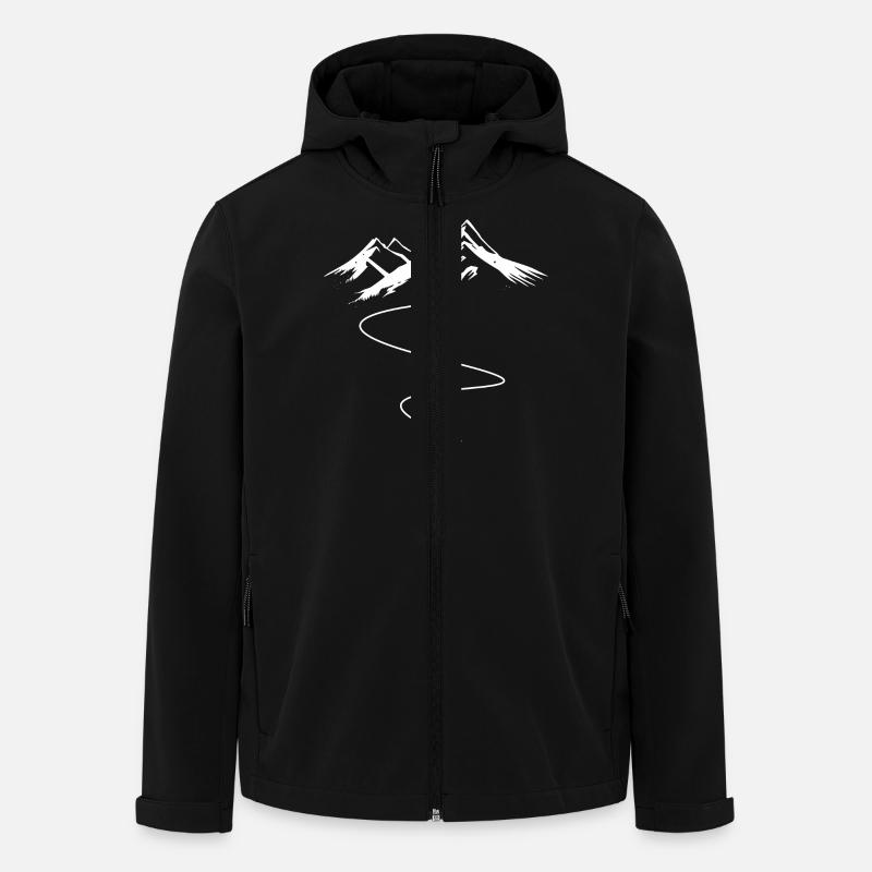Ski Design - Recycelte Männer Softshell-Jacke von Stanley/Stella - Schwarz