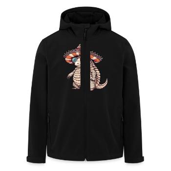 Armadillo Funny Sombrero - Men’s Recycled Softshell Jacket by Stanley/Stella - black - Front - AI Model Male 185 light (185cm)