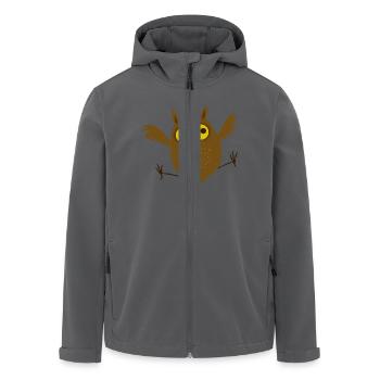 Eule - Recycelte Männer Softshell-Jacke von Stanley/Stella - Schwarz - Vorne - AI Model Male 185 light (185cm)
