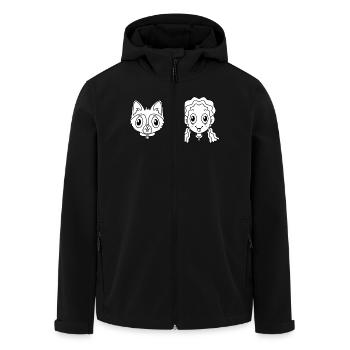 Haustier Hund - Recycelte Männer Softshell-Jacke von Stanley/Stella - Schwarz - Vorne - AI Model Male 185 light (185cm)