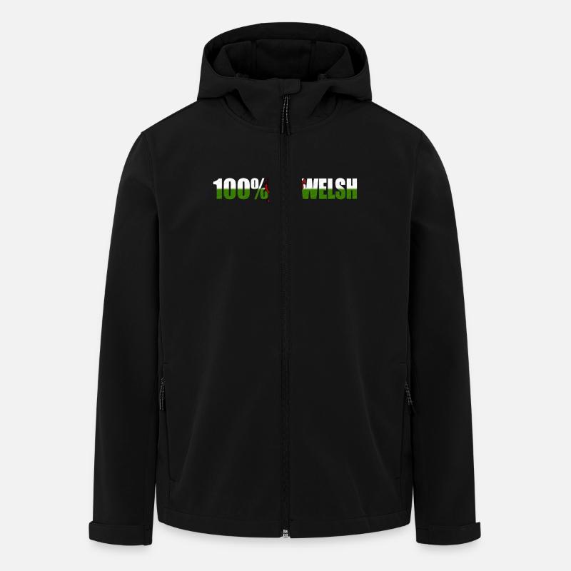 certified 100% welsh (banner) - Men’s Recycled Softshell Jacket by Stanley/Stella - black