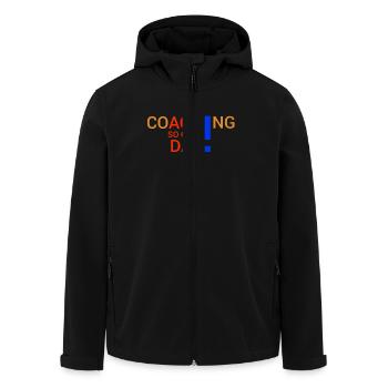 COACHING - Recycelte Männer Softshell-Jacke von Stanley/Stella - Schwarz - Vorne - AI Model Male 185 light (185cm)
