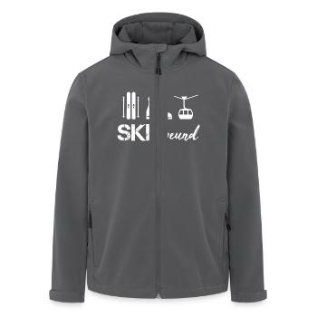 Skifreund in weiß - Recycelte Männer Softshell-Jacke von Stanley/Stella - Schwarz - Vorne - AI Model Male 185 light (185cm)