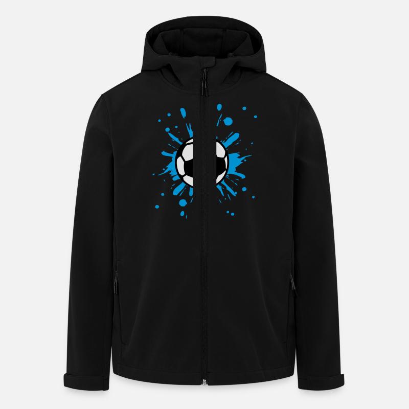 Football, Splash, Soccer, Splatter, - Men’s Recycled Softshell Jacket by Stanley/Stella - black