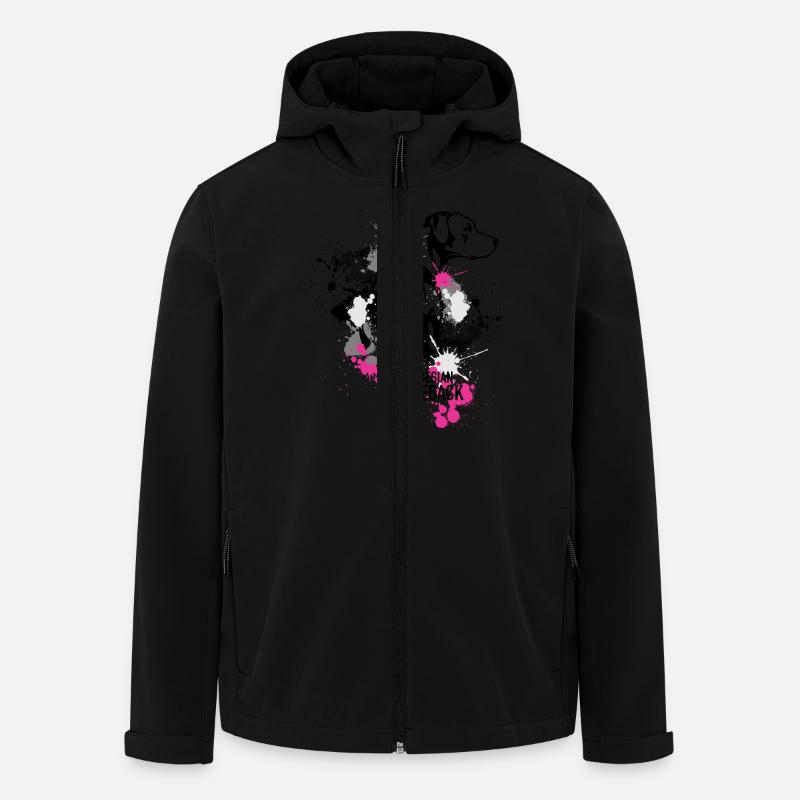 Rhodesian Ridgeback Splash Pink - Recycelte Männer Softshell-Jacke von Stanley/Stella - Schwarz