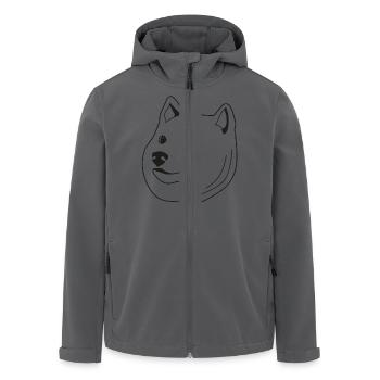 Doge Shade - Men’s Recycled Softshell Jacket by Stanley/Stella - black - Front - AI Model Male 185 light (185cm)
