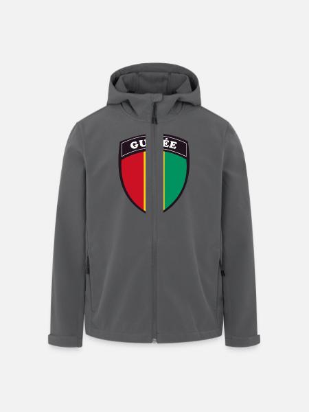 Blason Guinée - Veste softshell homme en polyester recyclé Stanley/Stella - noir