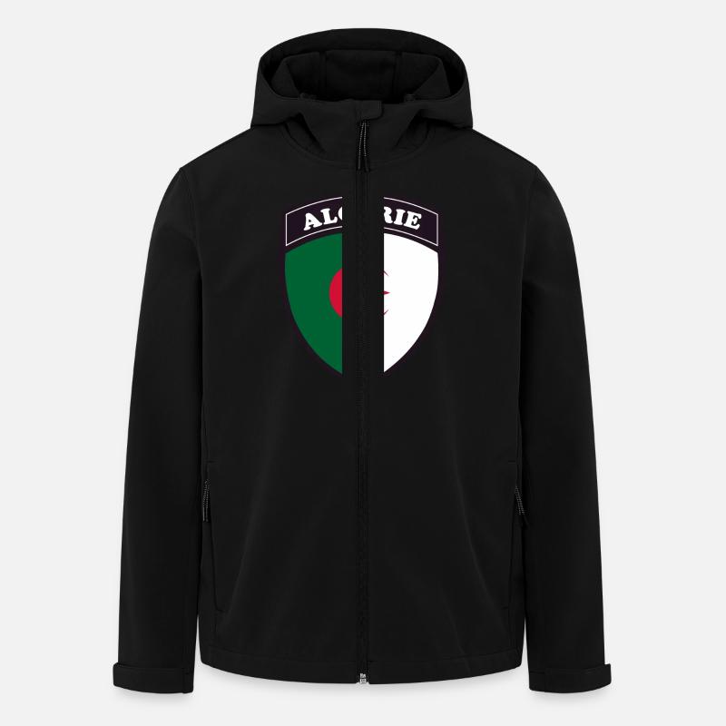 algerie blason - Veste softshell homme en polyester recyclé Stanley/Stella - noir