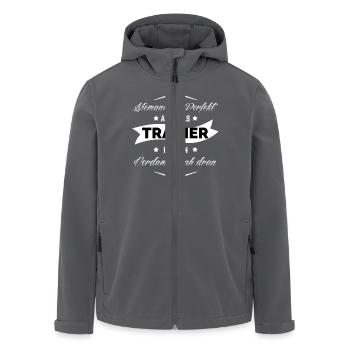 Trainer Perfekt - Recycelte Männer Softshell-Jacke von Stanley/Stella - Schwarz - Vorne - AI Model Male 185 light (185cm)