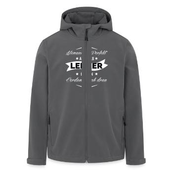 LEHRER PERFEKT - Recycelte Männer Softshell-Jacke von Stanley/Stella - Schwarz - Vorne - AI Model Male 185 light (185cm)