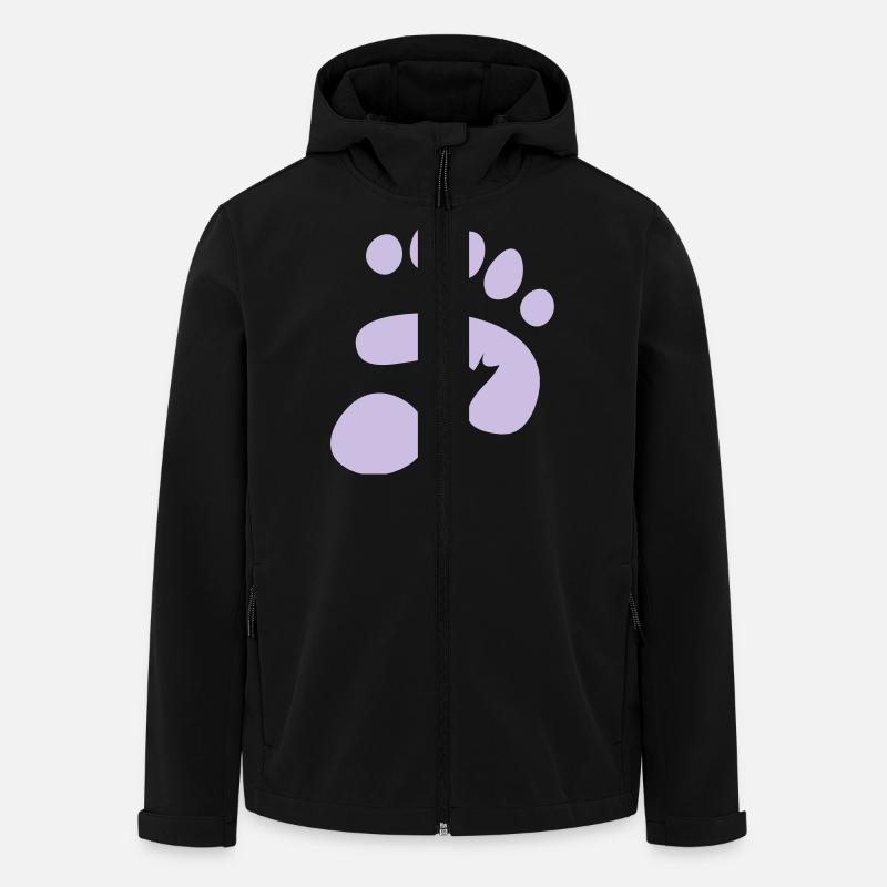 Pandapfotenabdruck - Recycelte Männer Softshell-Jacke von Stanley/Stella - Schwarz
