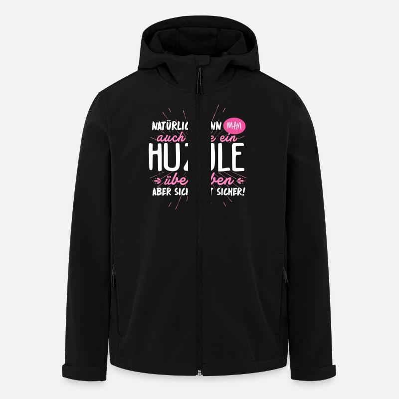 Niemals ohne HUZULE - Recycelte Männer Softshell-Jacke von Stanley/Stella - Schwarz