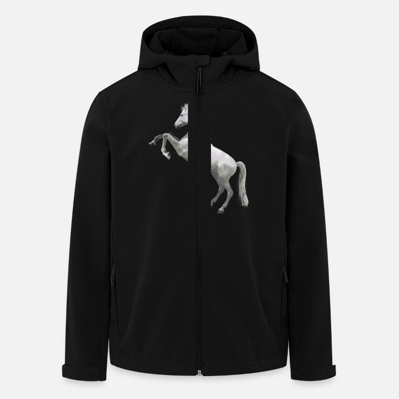 Pferd - Recycelte Männer Softshell-Jacke von Stanley/Stella - Schwarz