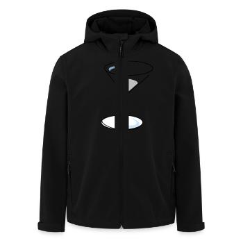 Glas - Recycelte Männer Softshell-Jacke von Stanley/Stella - Schwarz - Vorne - AI Model Male 185 light (185cm)