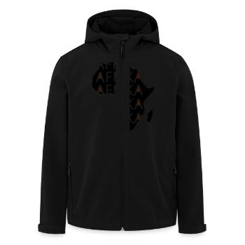 Afrika - Recycelte Männer Softshell-Jacke von Stanley/Stella - Schwarz - Vorne - AI Model Male 185 light (185cm)