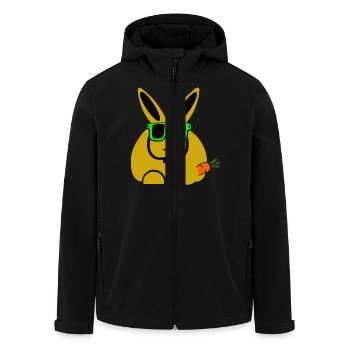 le lapin - Veste softshell homme en polyester recyclé Stanley/Stella - noir - Devant - AI Model Male 185 light (185cm)