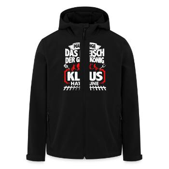 KLAUS - Grill - Recycelte Männer Softshell-Jacke von Stanley/Stella - Schwarz - Vorne - AI Model Male 185 light (185cm)